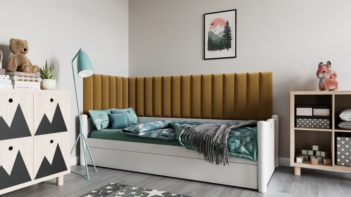 Luxuriöses Samt Gepolstertes Wandpaneel Set – Modulares Design für Schlafzimmer Wohnzimmer