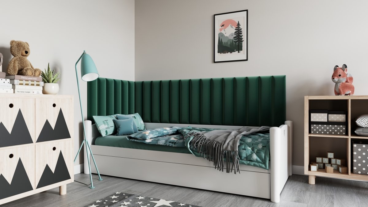 Luxuriöses Samt Gepolstertes Wandpaneel Set – Modulares Design für Schlafzimmer Wohnzimmer