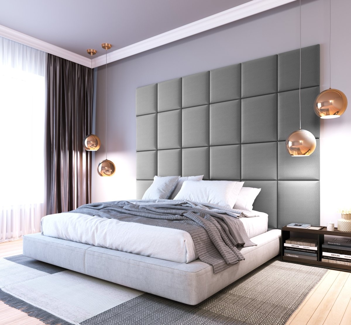 Luxuriöses Samt-Wandpaneel-Set: 240x180cm, Polsterung, Eleganz für Ihr Zuhause