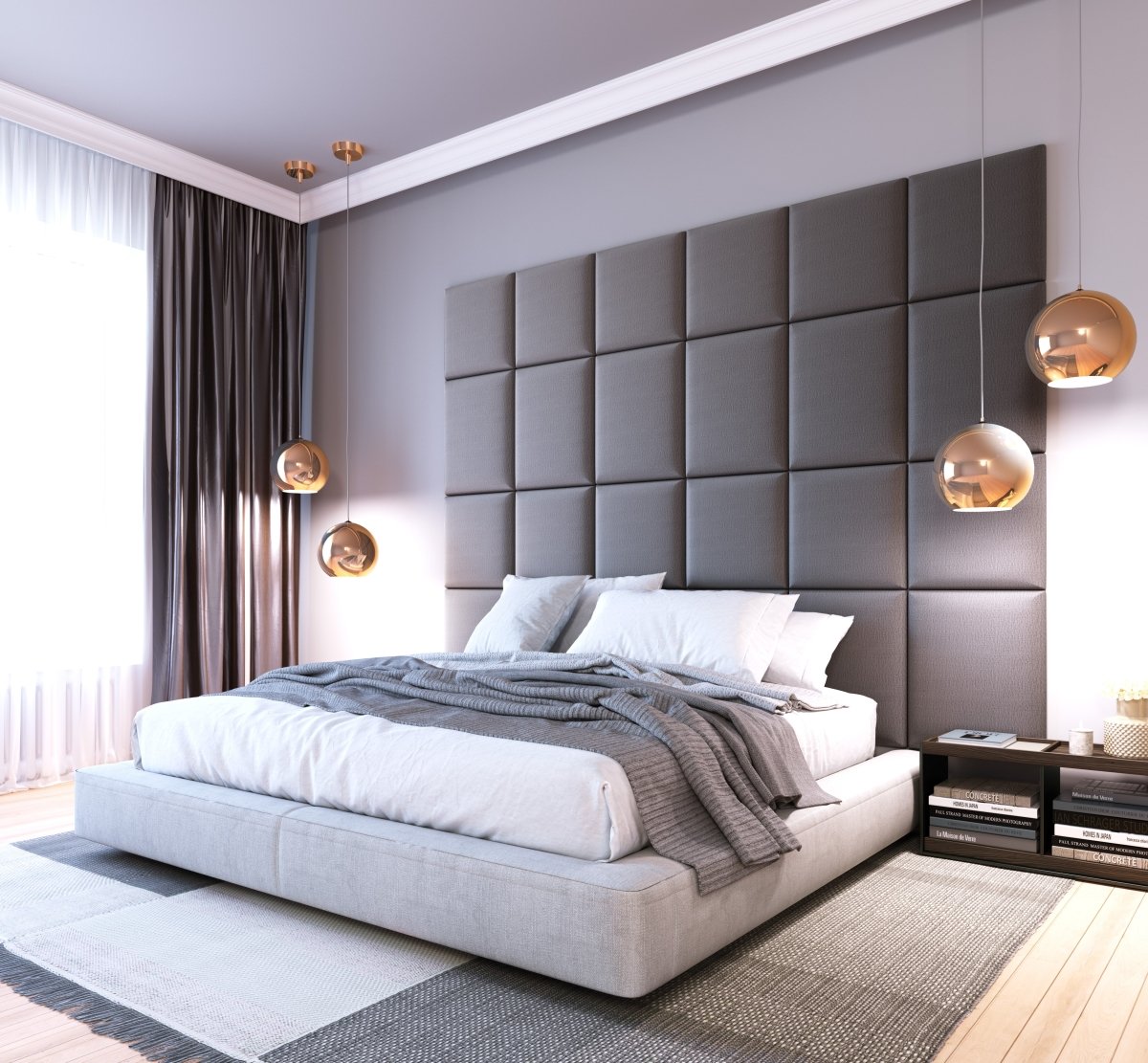 Luxuriöses Samt-Wandpaneel-Set: 240x180cm, Polsterung, Eleganz für Ihr Zuhause
