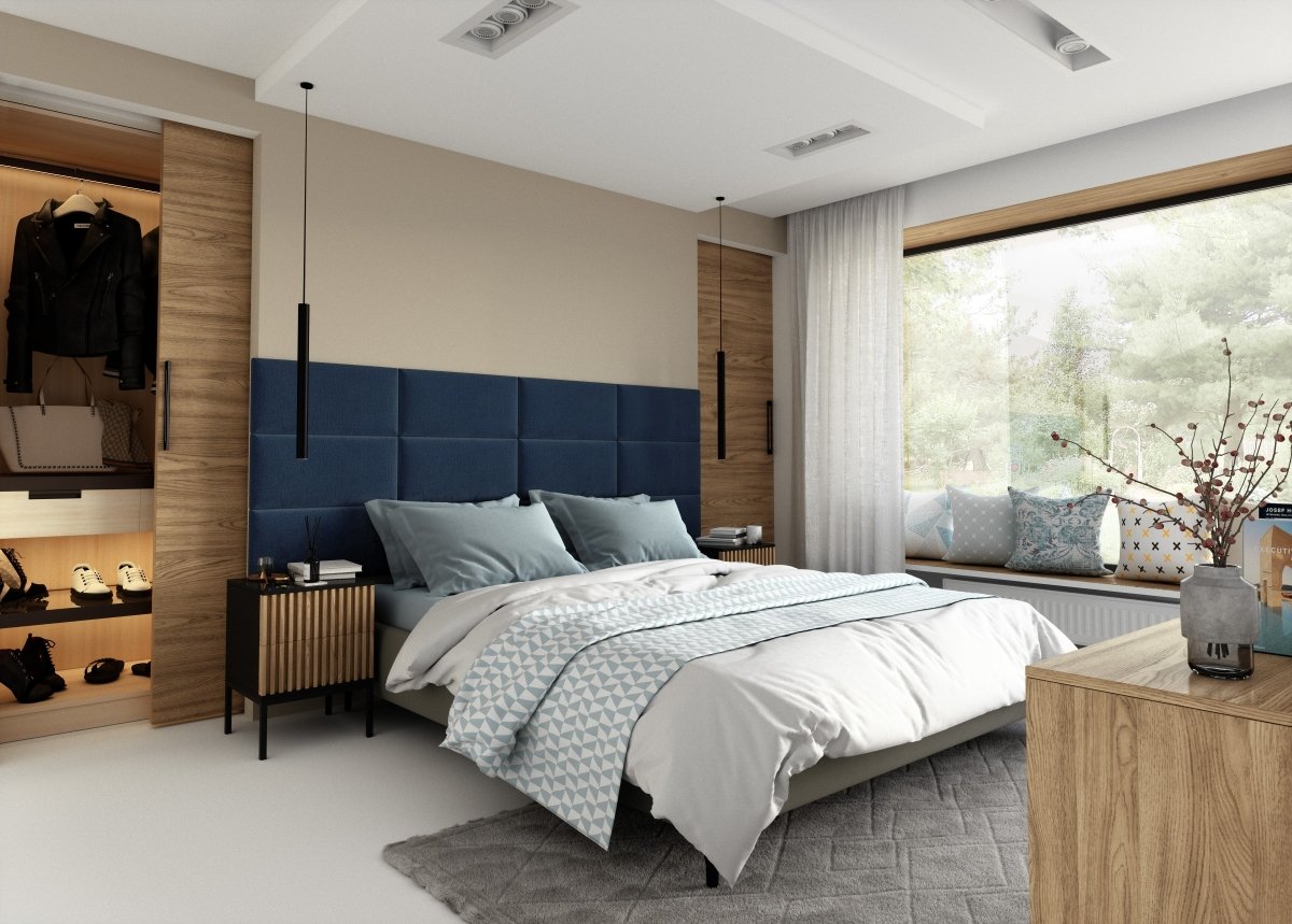 Luxuriöses Gepolstertes Wandpaneel-Set Samt 240x90 cm für Schlafzimmer Eleganz