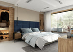 Lade das Bild in den Galerie-Viewer, Luxuriöses Gepolstertes Wandpaneel-Set Samt 240x90 cm für Schlafzimmer Eleganz
