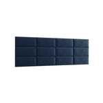Lade das Bild in den Galerie-Viewer, Luxuriöses Gepolstertes Wandpaneel-Set Samt 240x90 cm für Schlafzimmer Eleganz
