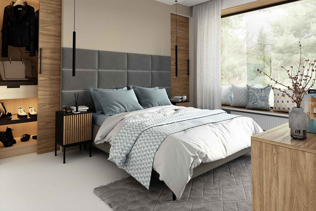 Luxuriöses Gepolstertes Wandpaneel-Set Samt 240x90 cm für Schlafzimmer Eleganz