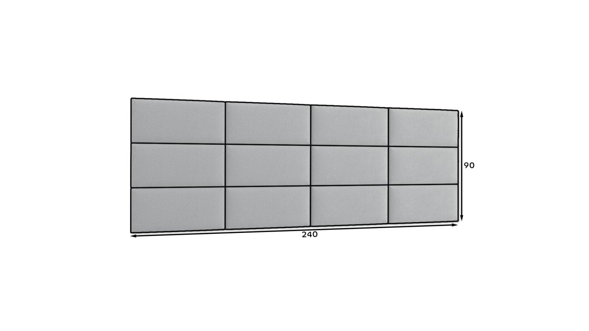 Luxuriöses Gepolstertes Wandpaneel-Set Samt 240x90 cm für Schlafzimmer Eleganz