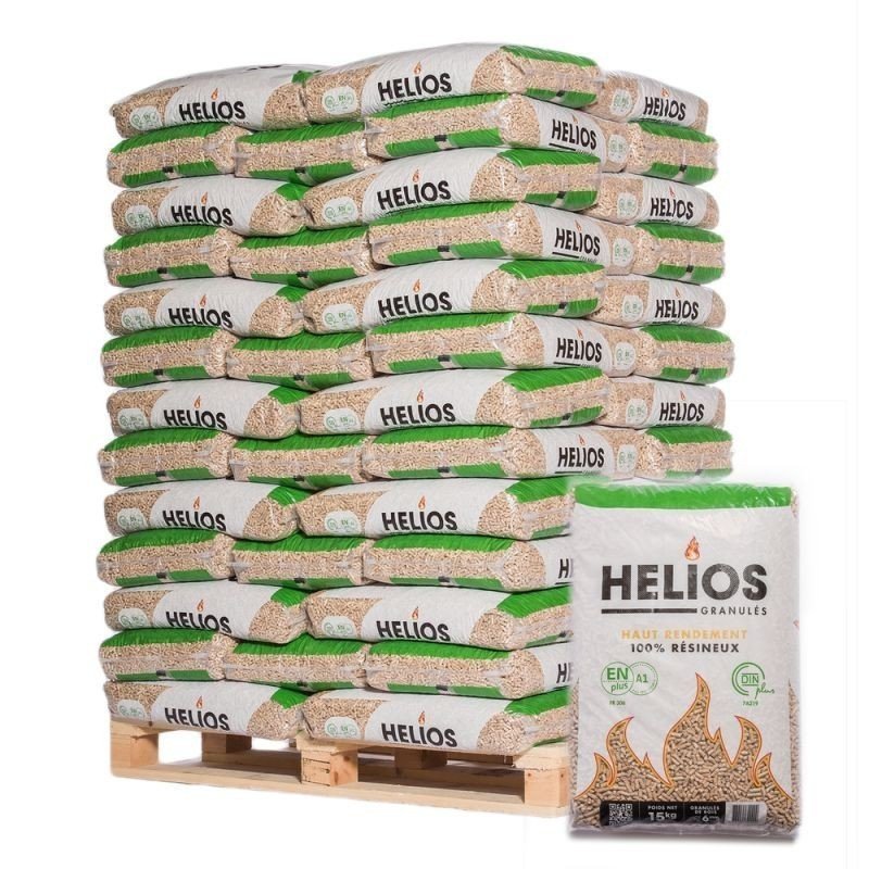 Helios Premium Holzpellet-Palette 65×15 kg – hohe Heizleistung für Heizungen