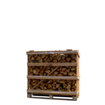 Premium Ofenfertiges Eichen- und Eschenholz: 2 m³ Holzscheite für Kamine und Öfen