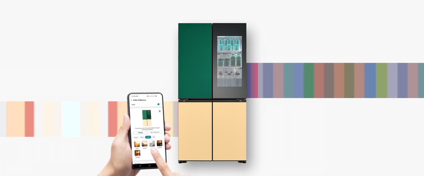 LG MoodUP InstaView Multi-Door Kühlschrank: Farbwechsel, Lautsprecher, No Frost, Smart