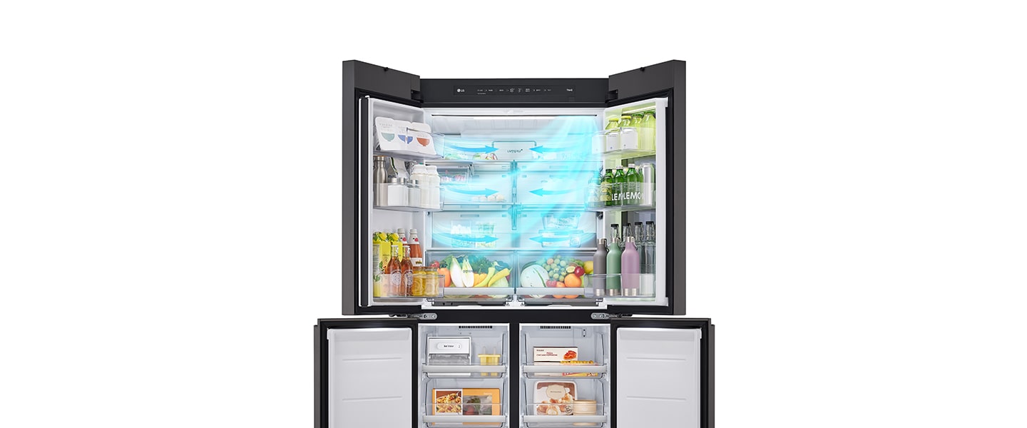 LG MoodUP InstaView Multi-Door Kühlschrank: Farbwechsel, Lautsprecher, No Frost, Smart