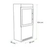 Jackson Bioethanol-Ofen: Stilvoller, quadratischer Kamin im Holzofen-Design, 2,2 kW