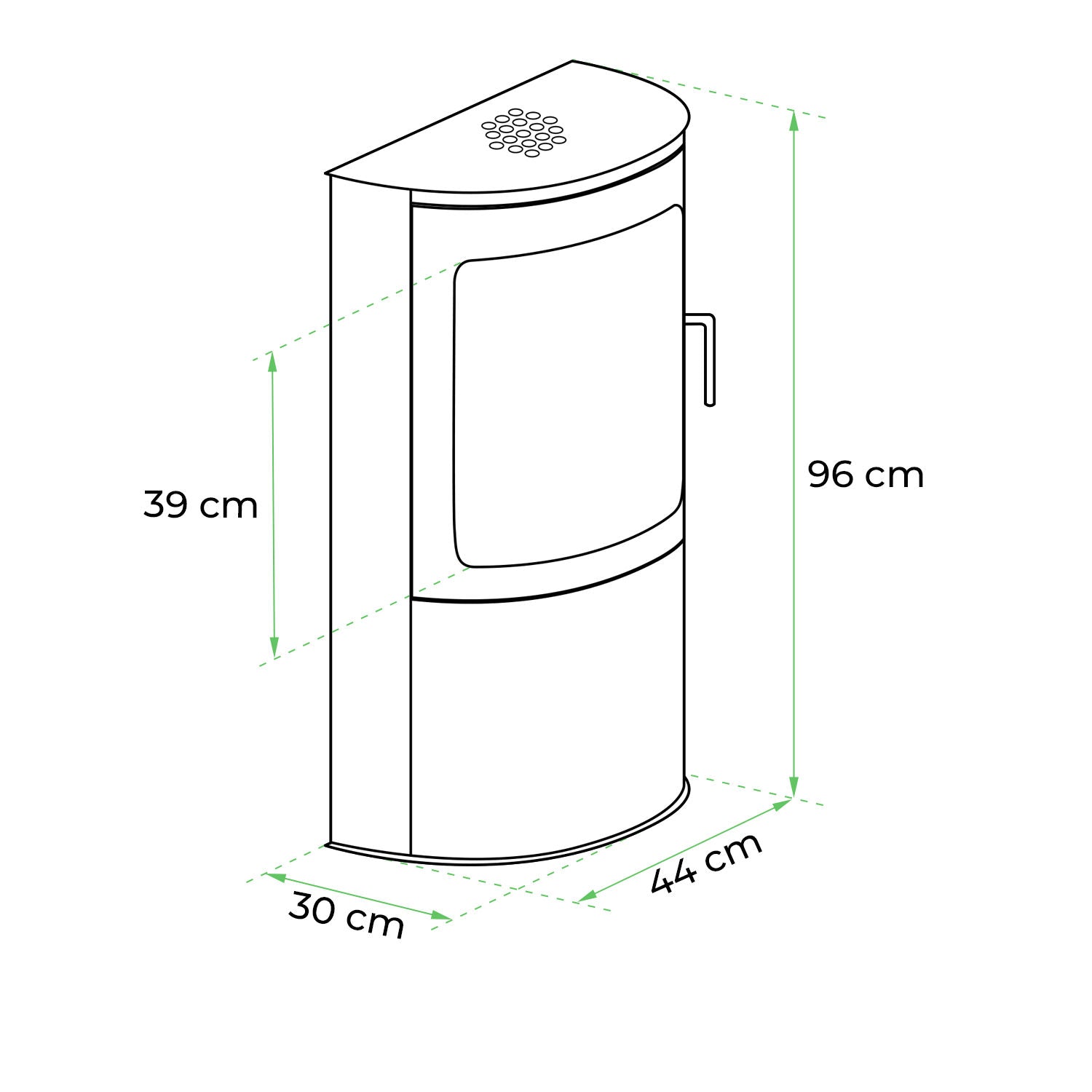 Eleganter Richmond Bioethanol-Kaminofen mit flacher Rückwand – Traditioneller Stil