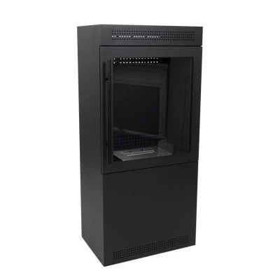 Jackson Bioethanol-Ofen: Stilvoller, quadratischer Kamin im Holzofen-Design, 2,2 kW