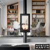 Nestor Martin Quadratischer Gasofen THS 15: 6 kW Leistung, Schwarzer Stahl, 360° drehbar