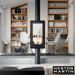 Lade das Bild in den Galerie-Viewer, Nestor Martin Quadratischer Gasofen THS 15: 6 kW Leistung, Schwarzer Stahl, 360° drehbar
