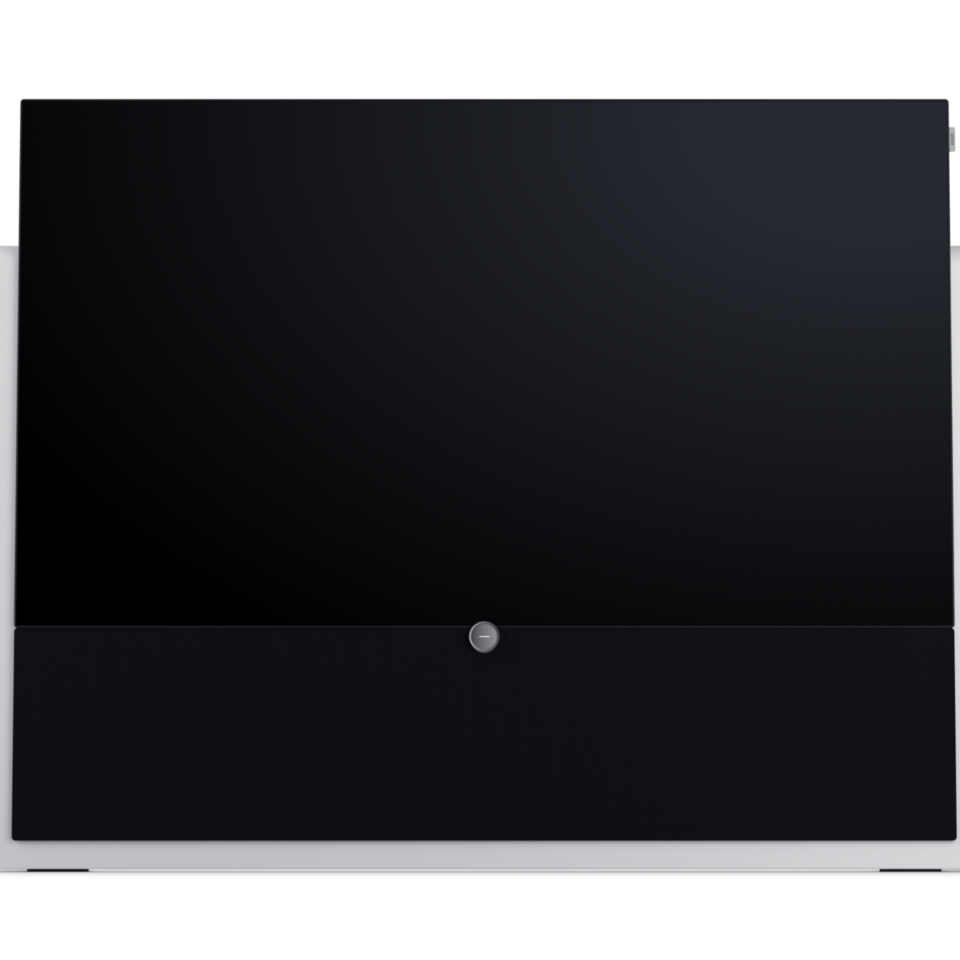 Loewe iconic inspire 55 Pure White: Skulpturaler 4K OLED TV mit Dolby Atmos Soundbar