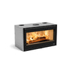 La Nordica 100 Wide Holzeinsatz 9 kW mit Nordiker® Gusseisen und Lüfterregler