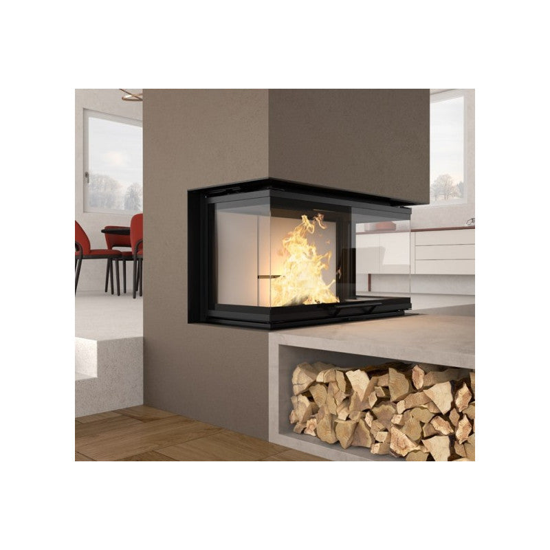 La Nordica Monoblocco 3LC Holzofen: Panoramischer 12 kW Kamin für Ihr Zuhause
