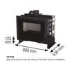 Bronpi Hybrid Holz‑Pellet‑Insert mit 11 kW Leistung, 275 m³, programmierbar