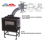 Lade das Bild in den Galerie-Viewer, Bronpi Hybrid-Insert Holz‑Pellet 11 kW, A+ Energieklasse, 275 m³ für Wohnräume
