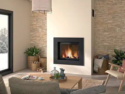 Nestor Martin Quadratischer Gasofen THS 15: 6 kW Leistung, Schwarzer Stahl, 360° drehbar
