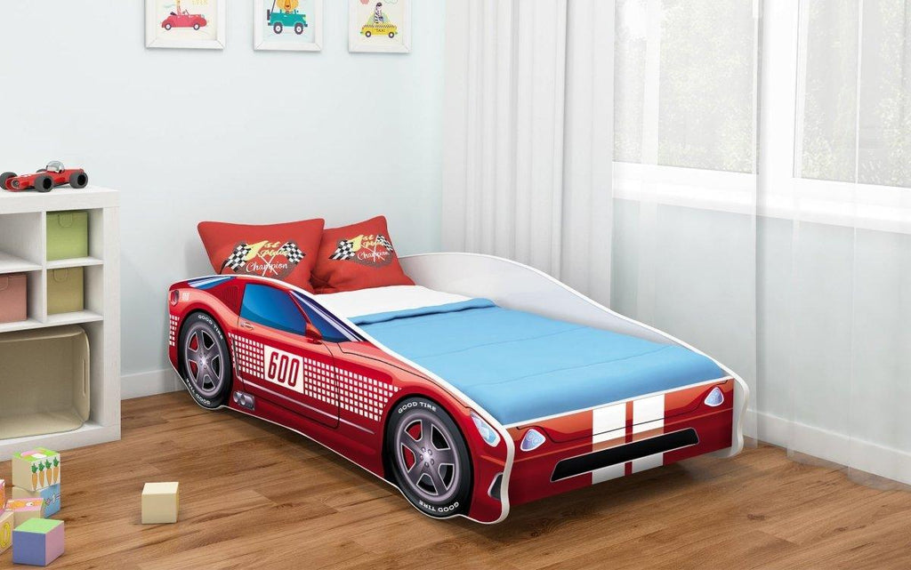 Fantasievolles Kinderbett Auto-Design mit Matratze – Sicheres Spielbett für gesunden Schlaf