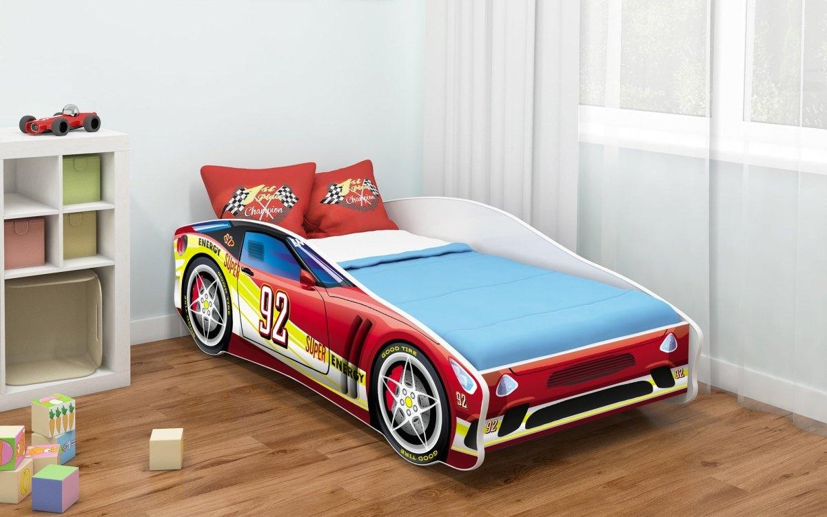 Fantasievolles Kinderbett Auto-Design mit Matratze – Sicheres Spielbett für gesunden Schlaf