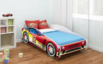 Lade das Bild in den Galerie-Viewer, Fantasievolles Kinderbett Auto-Design mit Matratze – Sicheres Spielbett für gesunden Schlaf
