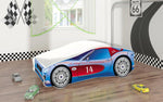 Lade das Bild in den Galerie-Viewer, Fantasievolles Kinderbett Auto-Design mit Matratze – Sicheres Spielbett für gesunden Schlaf
