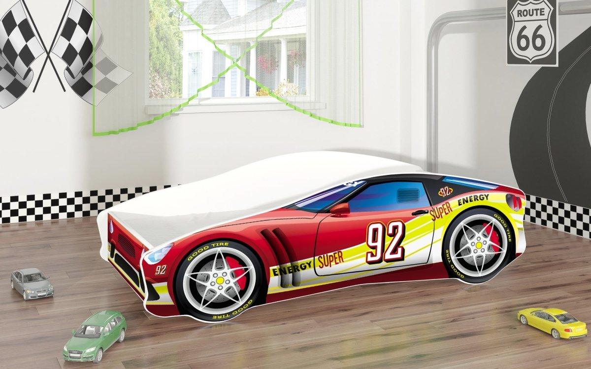 Fantasievolles Kinderbett Auto-Design mit Matratze – Sicheres Spielbett für gesunden Schlaf