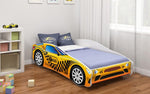 Lade das Bild in den Galerie-Viewer, Fantasievolles Kinderbett Auto-Design mit Matratze – Sicheres Spielbett für gesunden Schlaf
