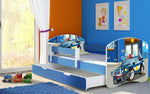 Lade das Bild in den Galerie-Viewer, Kindertraumland Bett: Sicheres, Komfortables Kinderbett mit Stauraum und Motivwahl

