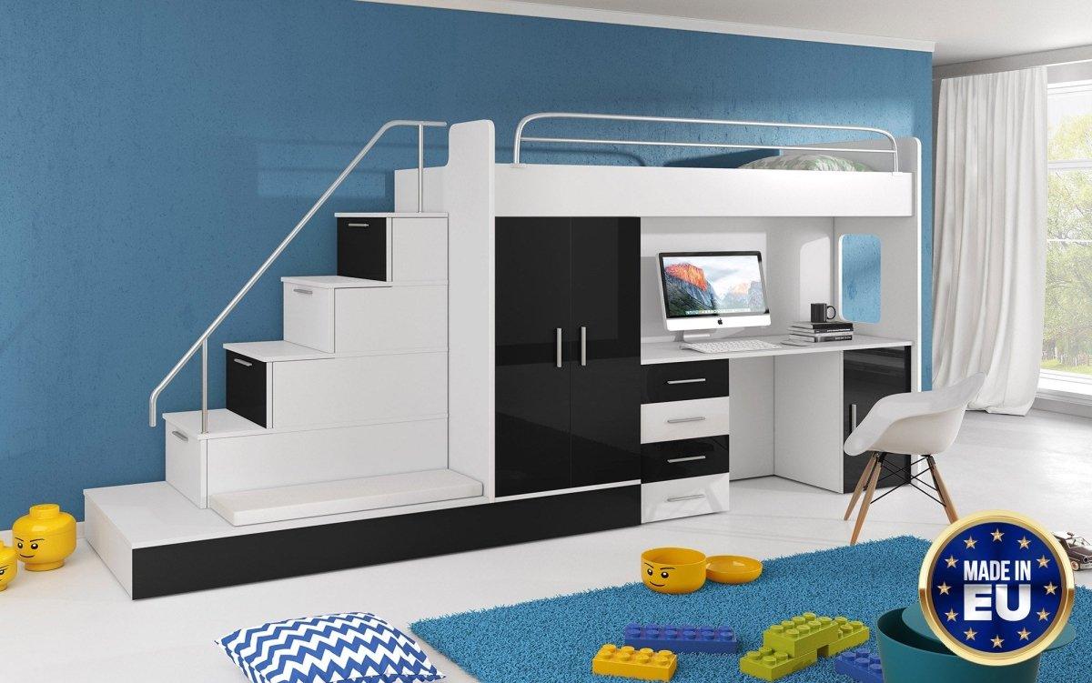 Abenteuerliches Kinderhochbett: Sicheres, Stilvolles, Platzsparendes Bett für Kleine Entdecker
