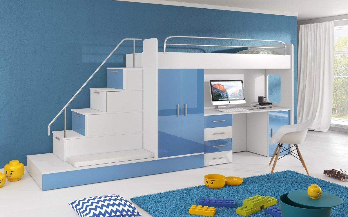 Abenteuerliches Kinderhochbett mit Rutsche – Robustes Massivholz Spielparadies