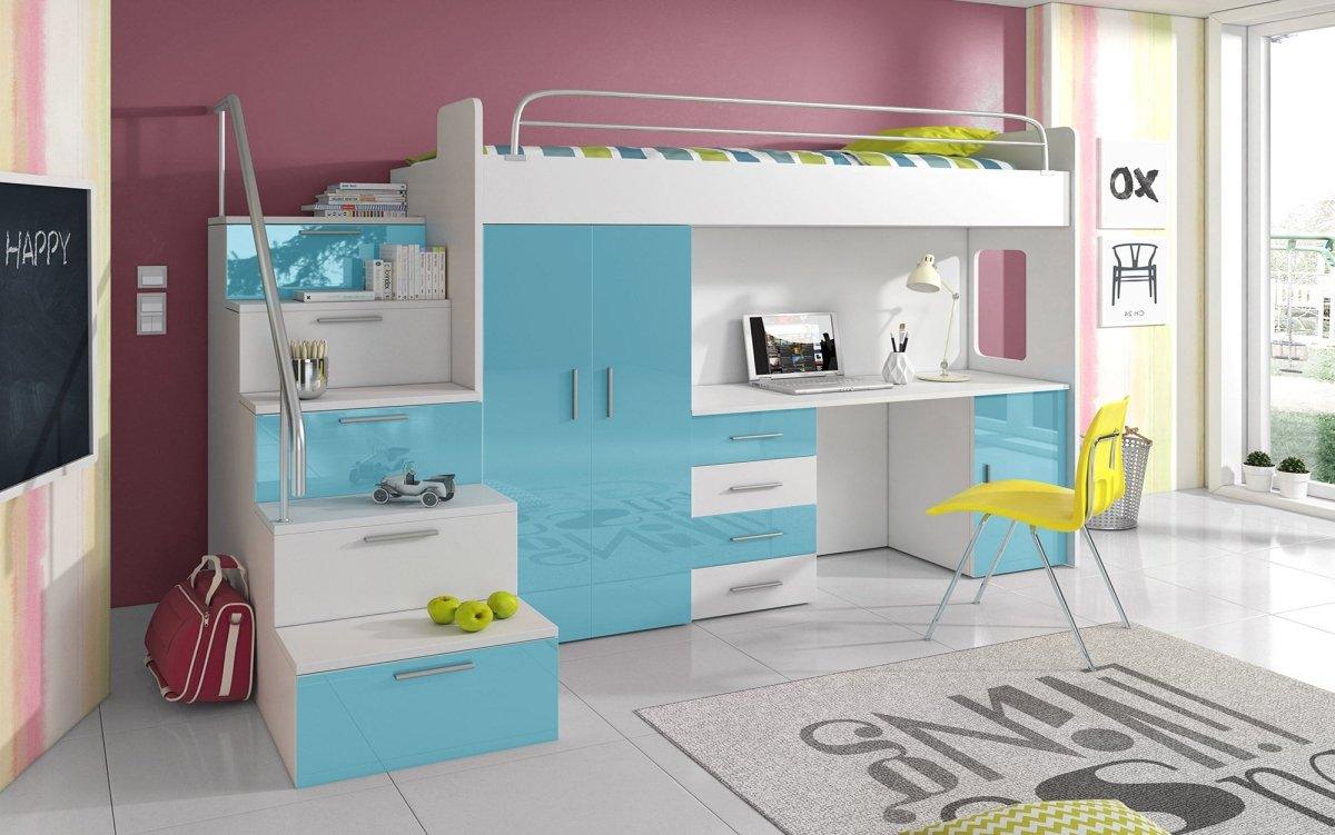 Traumhaftes Kinderhochbett Dream: Sicheres, Stabiles Etagenbett für Spielen und Schlafen