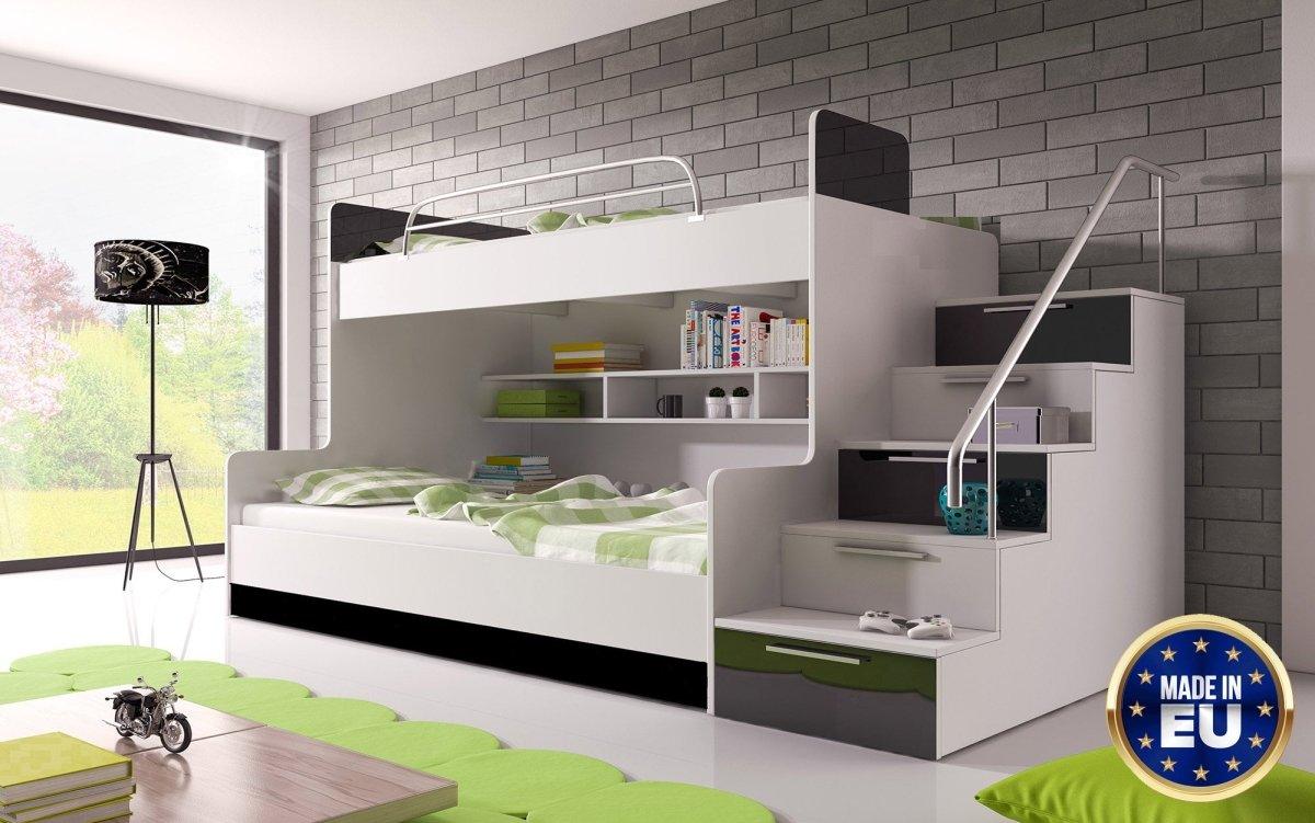 Heaven Kinderhochbett: Robustes Etagenbett mit Leiter & Stauraum, Viele Farben