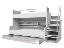 Heaven Kinderhochbett: Robustes Etagenbett mit Leiter & Stauraum, Viele Farben
