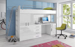 Lade das Bild in den Galerie-Viewer, Funktionelles Kinderhochbett Study mit integriertem Schreibtisch und Stauraum
