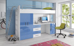 Lade das Bild in den Galerie-Viewer, Funktionelles Kinderhochbett Study mit integriertem Schreibtisch und Stauraum
