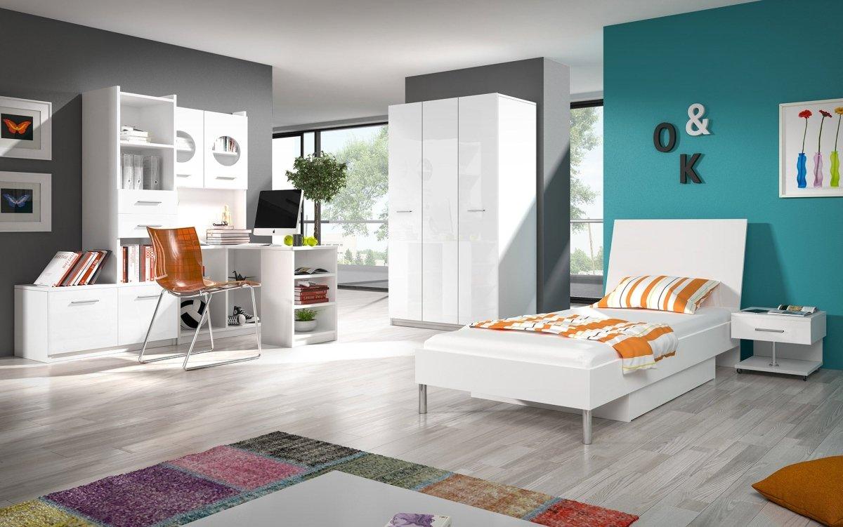 Luxuriöses 5-teiliges Kinderzimmer Set CHANGE mit Stauraum & Hochglanzfronten