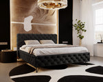 Lade das Bild in den Galerie-Viewer, Luxuriöses Designer Polsterbett Sienna Samt – Modernes Komfortbett für Ihr Schlafzimmer
