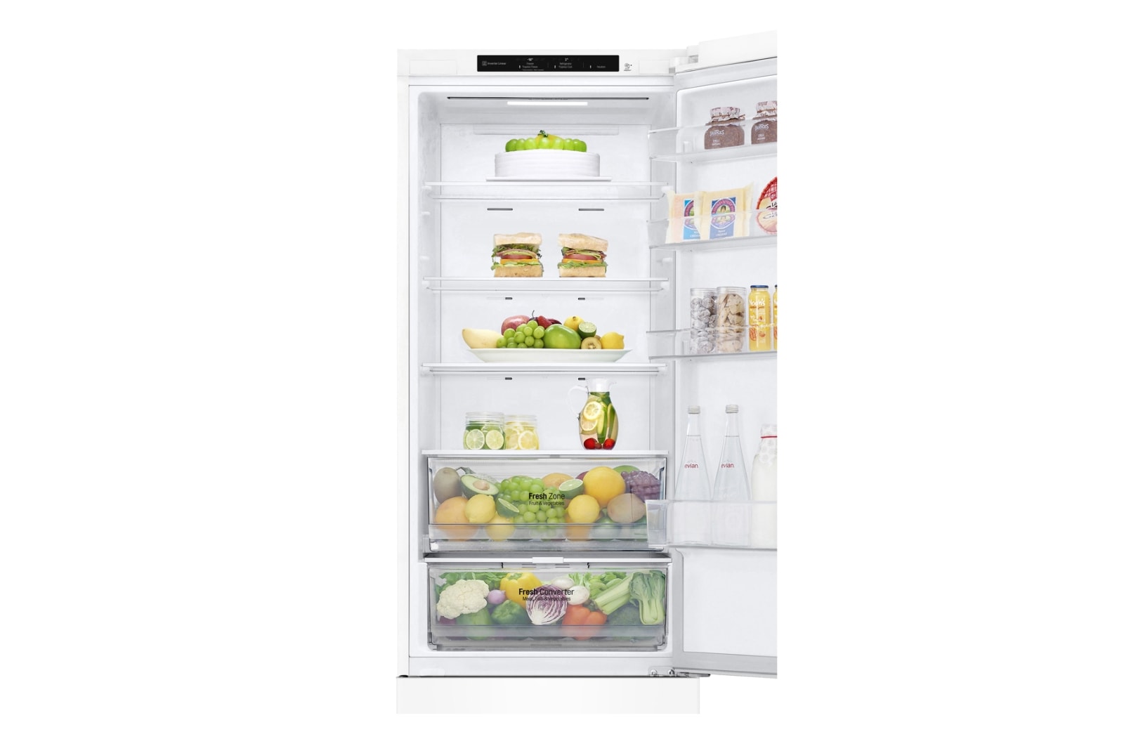 LG GBP62SWNAC Kühl-Gefrierkombination Weiß – Inverter Linear Compressor, 384L, A-Klasse