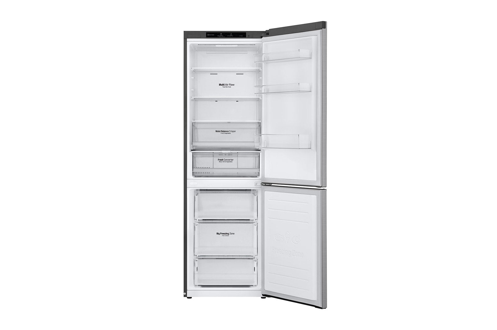 LG GBB61PZGGN Kühl-Gefrierkombination: 341L, Smart Inverter, NatureFRESH, Platinum Silver