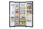 Lade das Bild in den Galerie-Viewer, LG InstaView Side-by-Side Kühlschrank: Groß, Smart, Eis- &amp; Wasserspender, Schwarz
