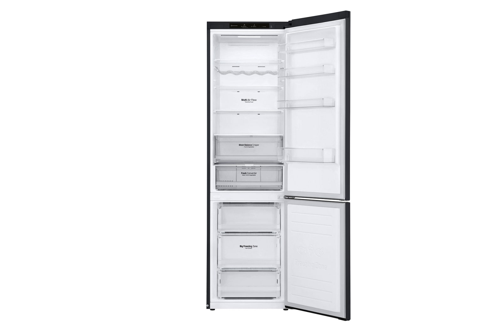 LG GBB62MCGCN1 Kühl-Gefrierkombination Mattschwarz, Smart Inverter Kompressor, 384L