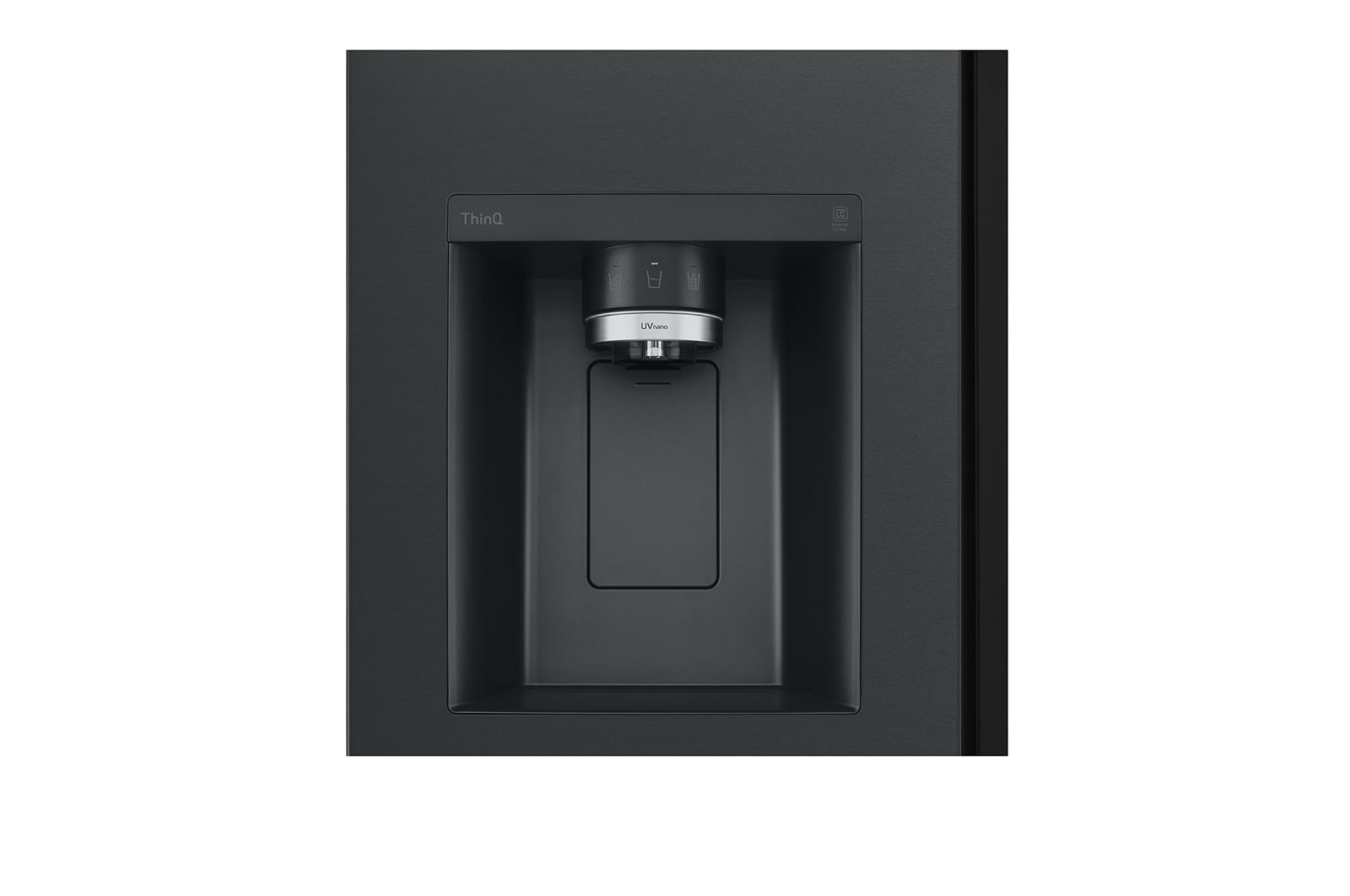LG InstaView Side-by-Side Kühlschrank: Groß, Smart, Eis- & Wasserspender, Schwarz