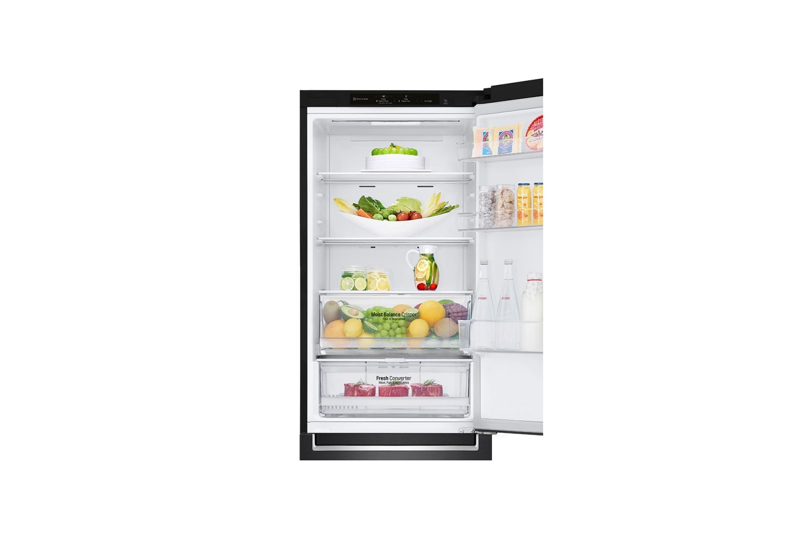 LG GBB61MCGCN1 Moderne Kühl-Gefrierkombination Matte Black, 341L, Smart Inverter Compressor