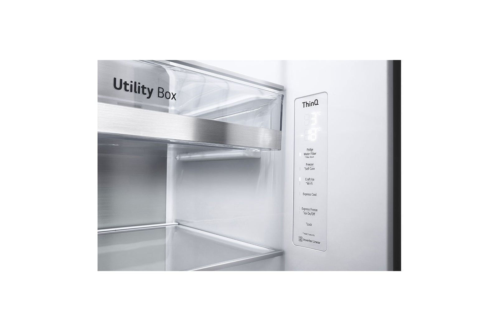 LG Side-by-Side Kühlschrank: InstaView, Craft Ice, Festwasseranschluss, Matte Black