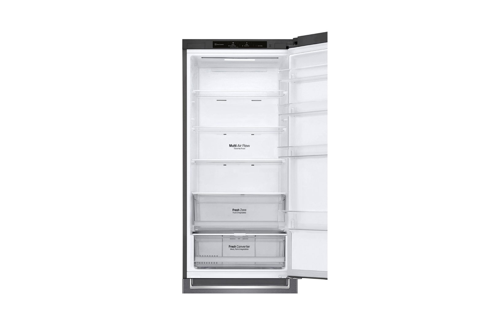 LG Kühl-Gefrierkombination 384L, Inverter Linear Kompressor, Dark Graphite, 203cm hoch