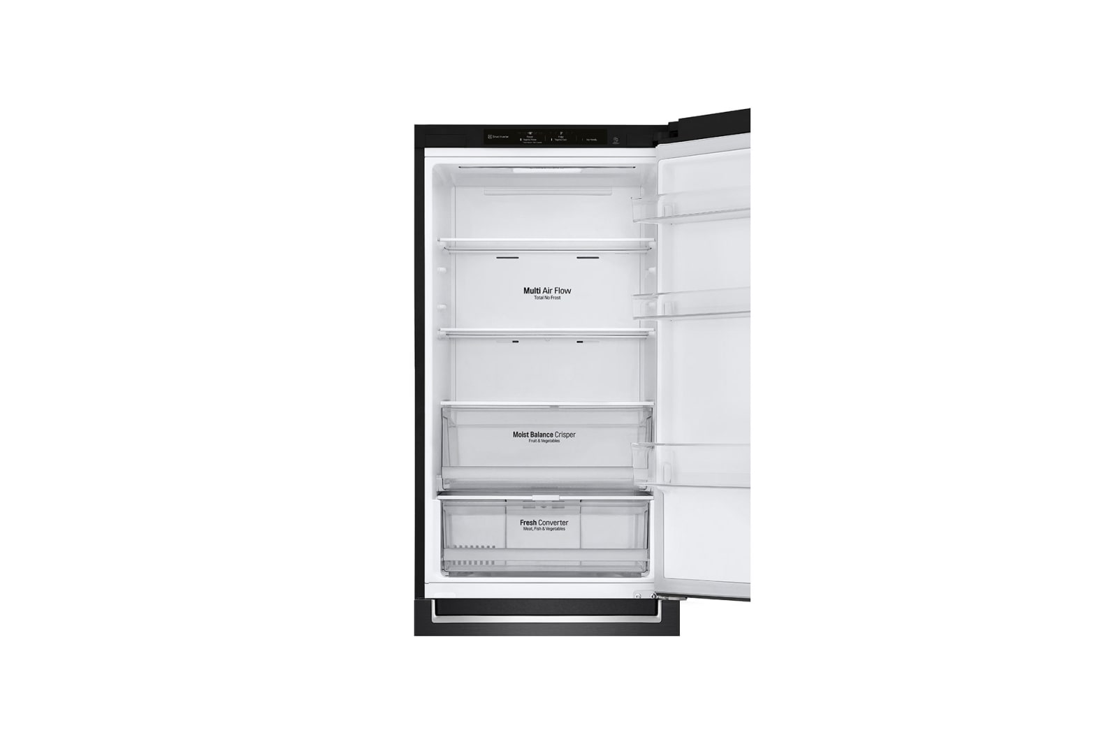 LG GBB61MCGCN1 Moderne Kühl-Gefrierkombination Matte Black, 341L, Smart Inverter Compressor