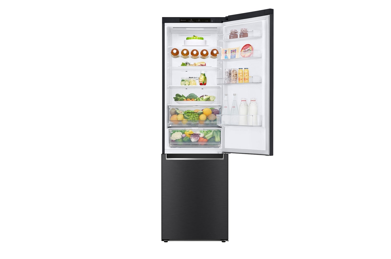 LG GBB62MCGCN1 Kühl-Gefrierkombination Mattschwarz, Smart Inverter Kompressor, 384L